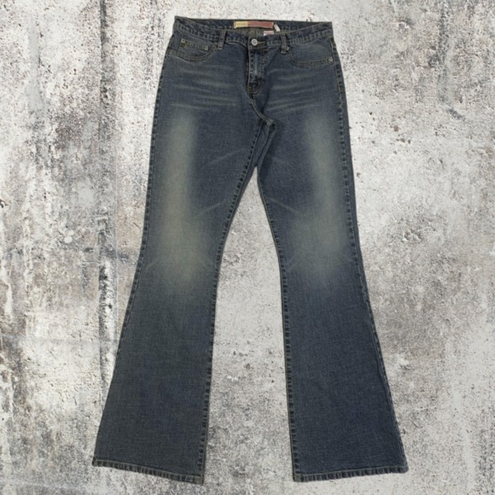 Vintage Buffalo David Bitton Flare Jeans Womens 32 Fade Wash Denim Y2K Mid Rise